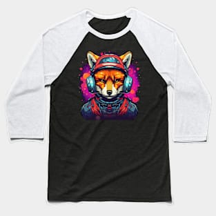 Red Fox Astronaut Baseball T-Shirt